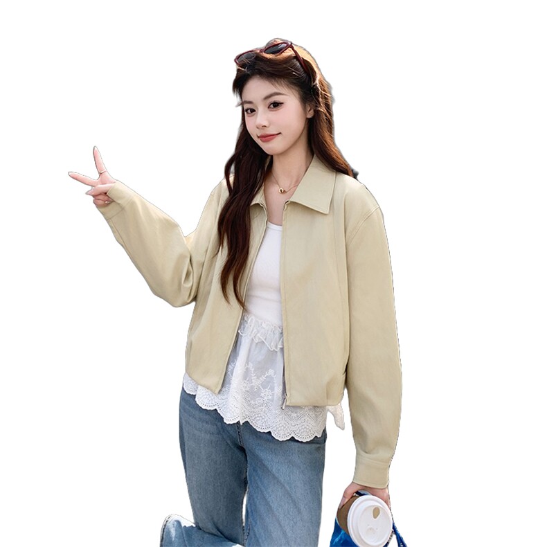新款大货已出宽松韩系皮衣设计感外套628-p155-k249,女装短外套,2C062