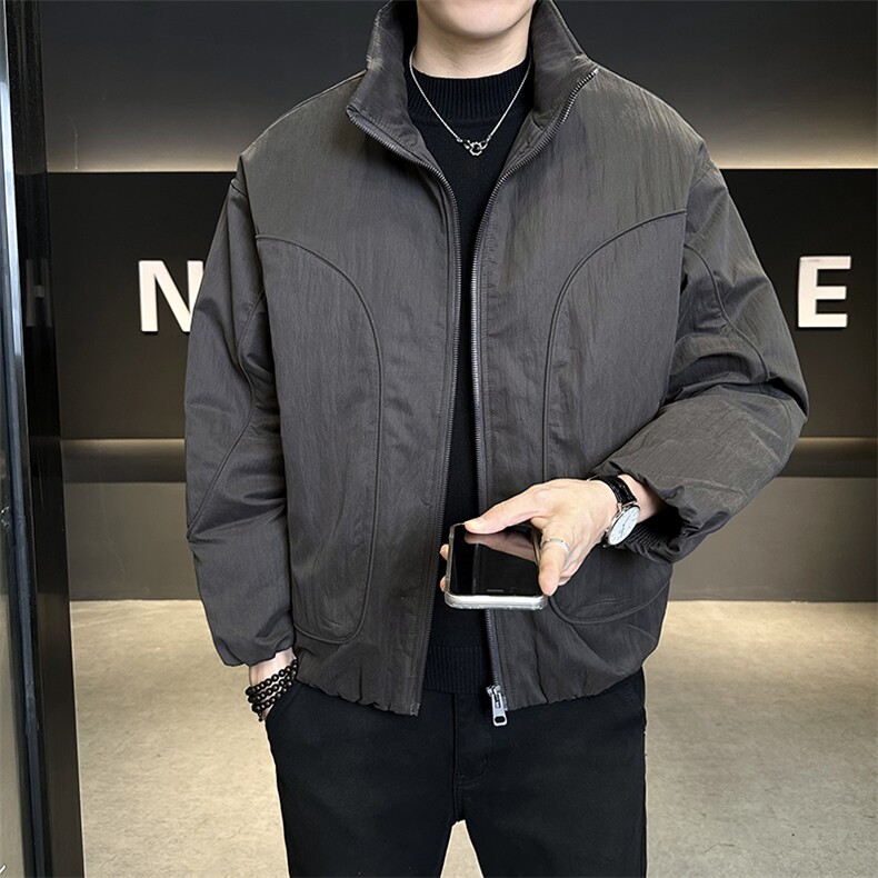 新标902025新款潮流保暖宽松立领白鸭绒羽绒服5875-P255,男装羽绒服,电商A413