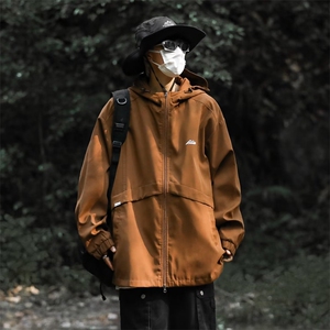潮牌情侣冲锋衣外套连帽飞行夹克情侣装户外登山服1283-P60