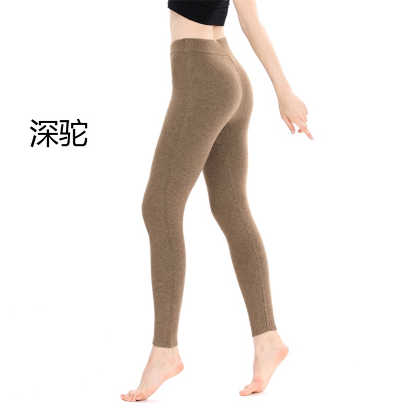 山羊绒女士羊绒加厚裤高腰秋冬保暖,女装打底裤,金牧歌羊绒裤