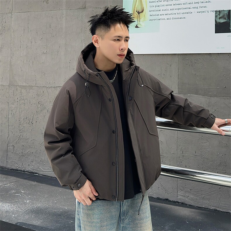2025新标90白鸭绒连帽男羽绒服日系风外套大码303-P320,男装羽绒服,星座223（原229-2）