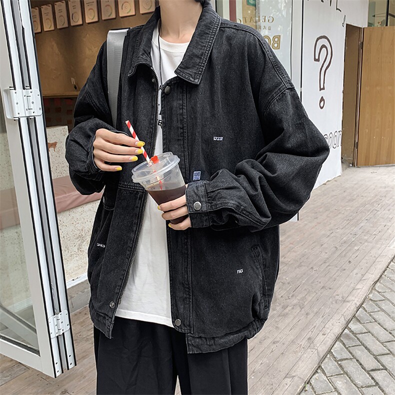【】A003-HJ5111-P95新款男士翻领工装夹克女模1图片