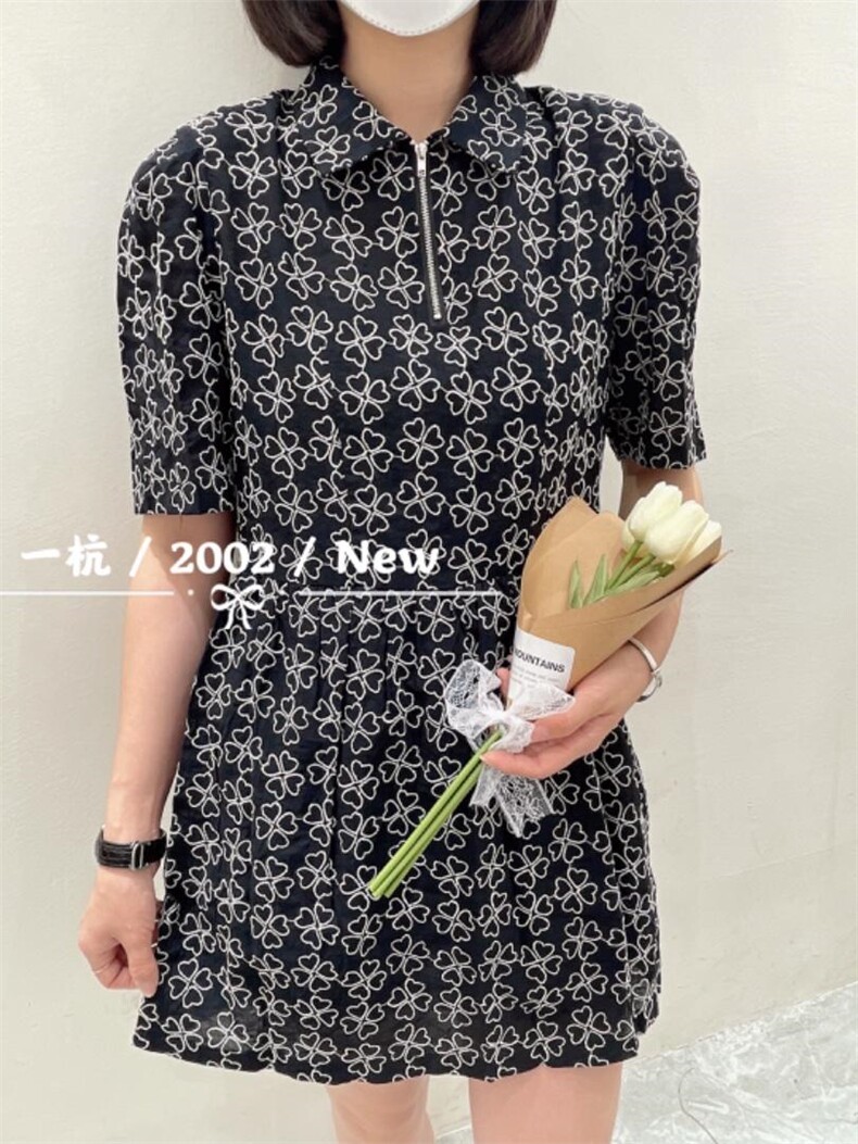 刺绣四叶草裙，其它，一杭