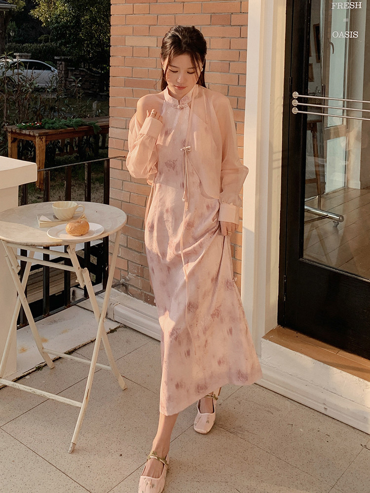 现货新中式旗袍显瘦防晒外套两件套主推210-787-P145-K218,女装套装/套裙,浙宝210（原浙宝191）