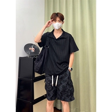 白色麦穗纹肌理感polo衫男款夏季高级感冰丝短袖T3687-特价P25，男装T恤，电商A007
