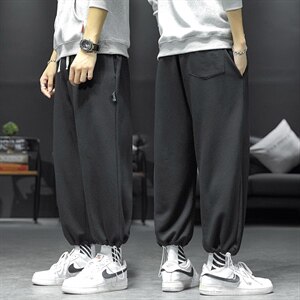 2021秋季新日系大码男沙发墙运动卫裤束脚九分休闲裤K2056-P35图片