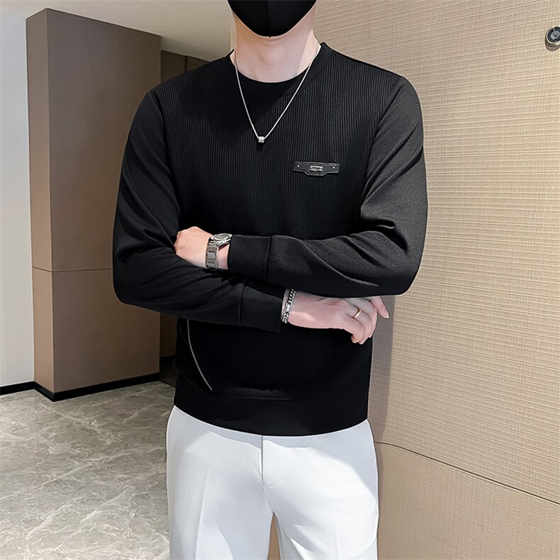 店主风秋冬男士时尚潮流长袖卫衣男打底T301A-1/W03/P58控78,男装T恤,星座301A-1