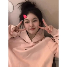 5378-P50原版做工华棉复合休闲宽松卫衣薄款/加绒，女装卫衣/绒衫，星座617A-2