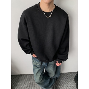 圆领加绒奥粒绒拼接500克结构板卫衣撞色短宽外套潮 RH5301JR-P46图片