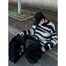 博主图cleanfit马海毛毛衣男宽松慵懒风高级感针织衫MY04-P60，男装针织衫/毛衣，星座1007（原301D）