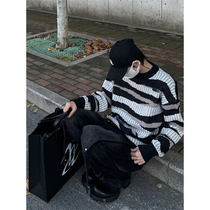 博主图cleanfit马海毛毛衣男宽松慵懒风高级感针织衫MY04-P60图片