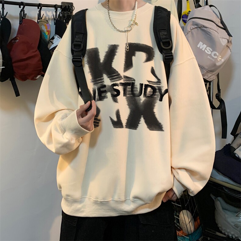 ！圆领卫衣男装港风长袖T恤男外套男WY155-P28,男装卫衣,电商B367