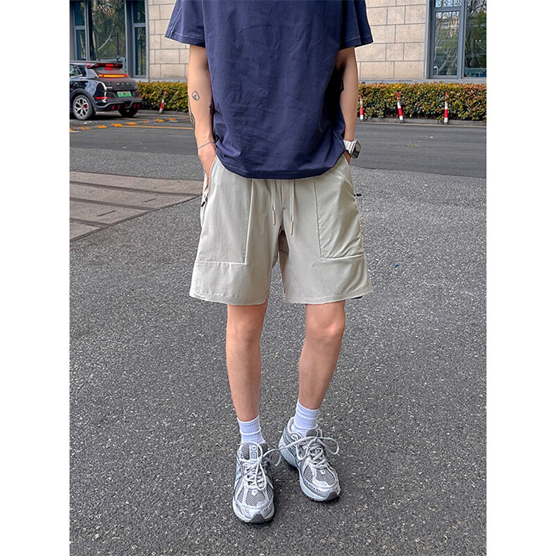 2025夏季LU感LTT短裤休闲健身反光压胶四分裤DK05003-特P35控68,男装牛仔裤,四季星座806