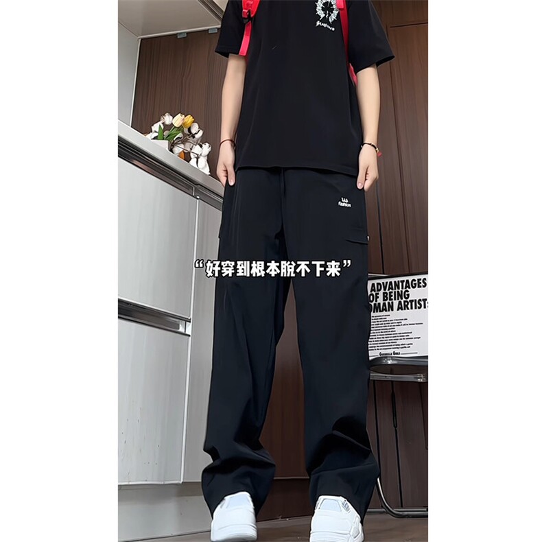 A24-P29夏季冰丝休闲裤男宽松直筒速干裤,男装休闲裤,电商B369（原A024）