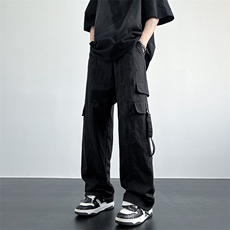 美式hiphop高街宽松飘带工装ins休闲裤货号K2310P55，男装休闲裤，电商A063