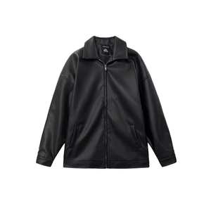 1506-1/J73191/P66痞帅皮衣外套男士PU皮休闲棒球服机车夹克潮牌图片