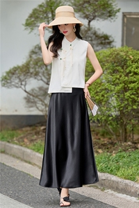 现货2026年夏季中式潮流女马甲休闲裙子气质时尚两件套图片