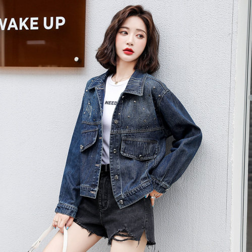 牛仔短外套女2021秋装新款女装韩版时尚百搭春秋女士外套,女装短外套,慧尚依恋