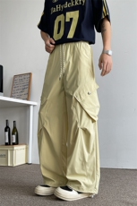 D206-18XL-M冰丝复古阔腿工装裤男宽松大口袋美式拖地裤男K9145，男装工装外套，电商D206-1