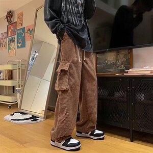 日系复古工装裤男ins潮牌菠萝格休闲裤A542P42,男装休闲裤,星座1116-2