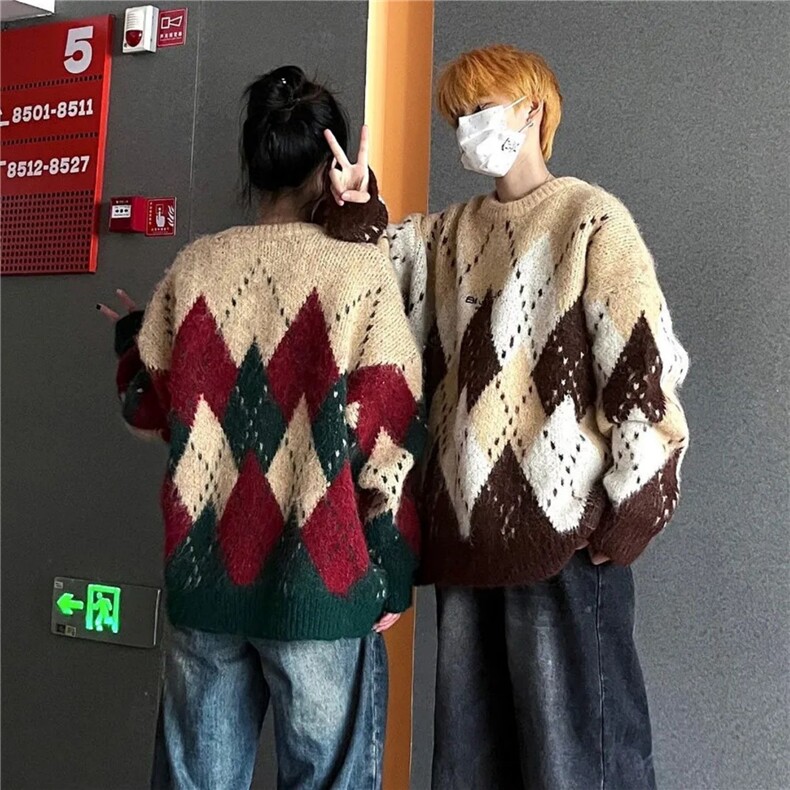 潮牌复古圣诞毛衣MY092-P55,男装针织衫/毛衣,星座313A(原308A-2)