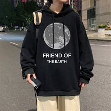 WY2254-P35纯棉连帽卫衣男大码运动帽衫宽松薄外套男，男装卫衣，电商A040