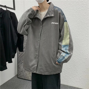 夹克外套春秋2021新款宽松腰果花拼接灯芯绒棒球服ins W1826-P58图片