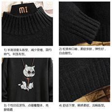 M18044-P45加绒款-P65半高领毛衣男士大码针织衫男毛线衣男砖墙，男装针织衫/毛衣，电商A040A