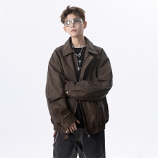 直播新款情侣皮夹克做旧复古外套JK307P80，男装夹克，星座1904A-1