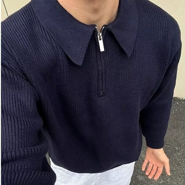 【有货】DM343-P62半拉链毛衣男痞帅潮牌潮流冬季高级感针织衫潮,男装针织衫/毛衣,星座603-2