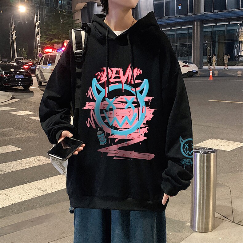 WY2178-P35加绒款-P40纯棉连帽卫衣男大码运动帽衫宽松薄外套男,男装卫衣,电商A040