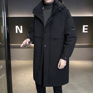 标90 羽绒服男中长款连帽2025新款冬季外套B240-YR8019-1-P365图片
