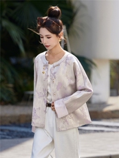 中式2026年春季刺绣宽松休闲短外套，女装短外套，靓衣阁