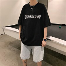 1图案已注册港风日系中性休闲情侣大码风短袖T恤7053P20，男装T恤，星座226-2