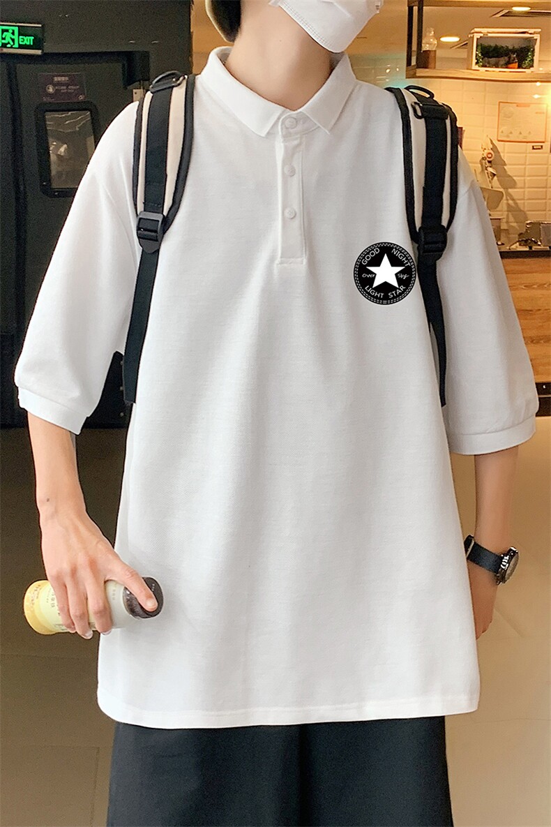 PL57117-P35翻领短袖polo衫男大码胖子半袖t恤男有领保罗衫模特,男装Polo衫,电商A040
