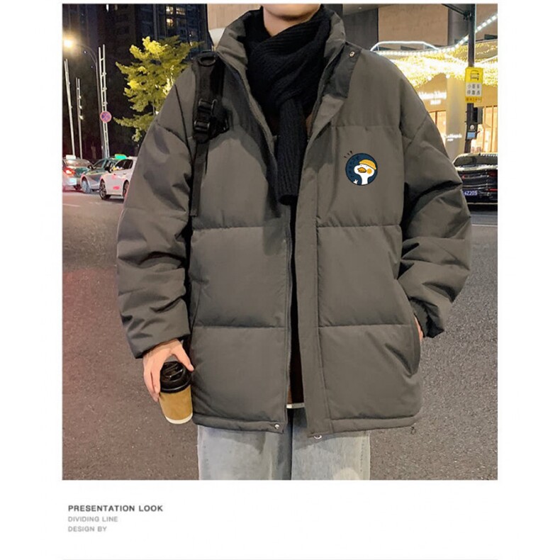 新款棉衣男冬季棉袄外套青少年宽松立领潮牌面包服气质简约,男装棉衣,星座1013-1