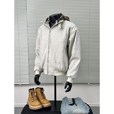 【有货】8912LL-特P85假两件格子连帽开衫卫衣男加厚毛呢外套，男装卫衣，星座1007（原301D）
