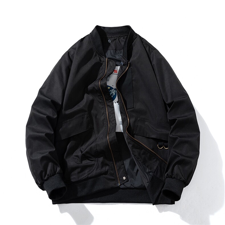 现货  三色带帽可拆卸秋冬飞行服棉服情侣装夹克潮牌炸街外套图片
