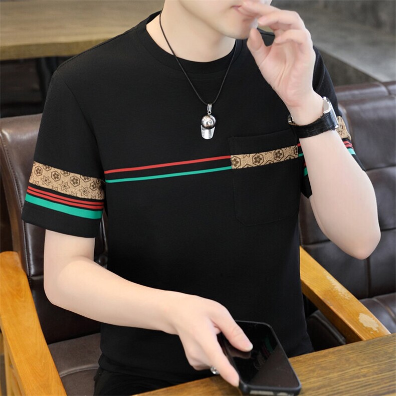 夏季新款男士短袖圆领时尚休闲青年修身短袖T恤上衣L1316-P27,男装T恤,星座310B-3