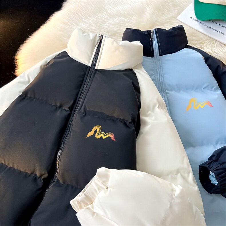 现货抖音得物可供视频三防加厚羽绒拼接棉衣外套面包棉服86670,男装棉衣,电商A486