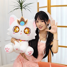 璃花猫动物玩偶可爱送礼物生日床上摆件