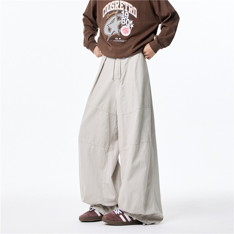 2025春季新款工装大口袋宽松阔腿拖地裤B315-K917-特p50控88，男装休闲裤，电商B313