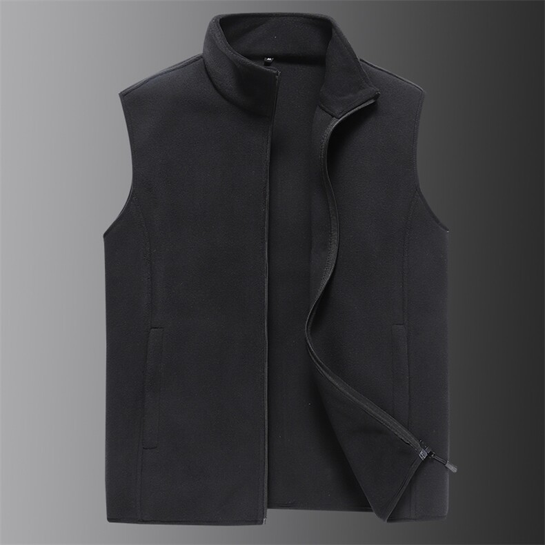 M-8XL 男大码立领摇粒绒马甲外套 5032-1_9807P40图片