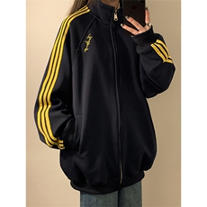 卫衣开衫男女立领外套春秋新款宽松百搭上衣XZ102B-1W2571P65，女装短外套，星座102B-1