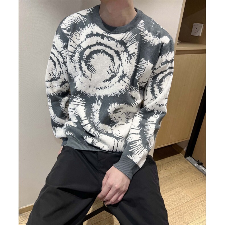 现货男士百搭套头圆领毛衣男情侣毛衫上衣,男装针织衫/毛衣,星座510-1