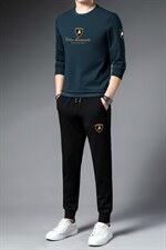 春秋季2023新款休闲运动套装男士圆领长袖t恤印花中青年男体恤衫，男装休闲套装，电商B212（原钱塘6029）