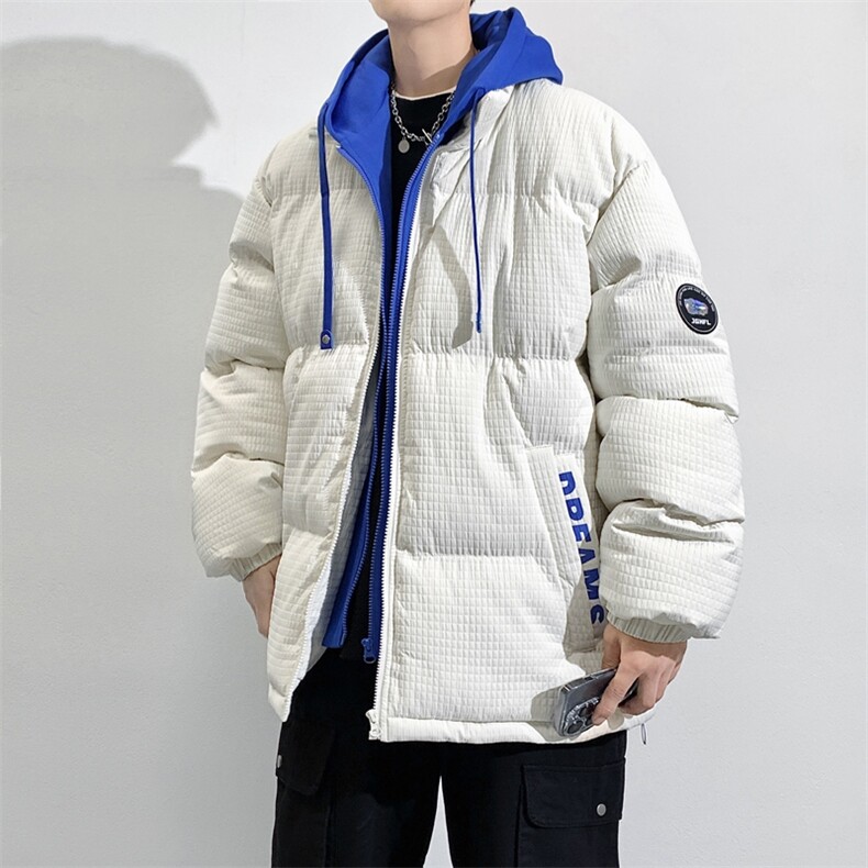 假两件棉服男士2024年新款青少年加厚棉衣服冬装外套M0778-P120,男装棉衣,星座308B-2