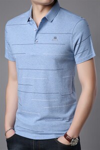 夏装冰丝短袖t恤男士中年夏季中老年人男装上衣polo衫时尚百搭图片