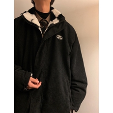 灯芯绒棉袄兔毛外套港风日系棉衣双面穿夹克1016-1W64P118K158，男装夹克，星座1016-1（原电商B408-1）