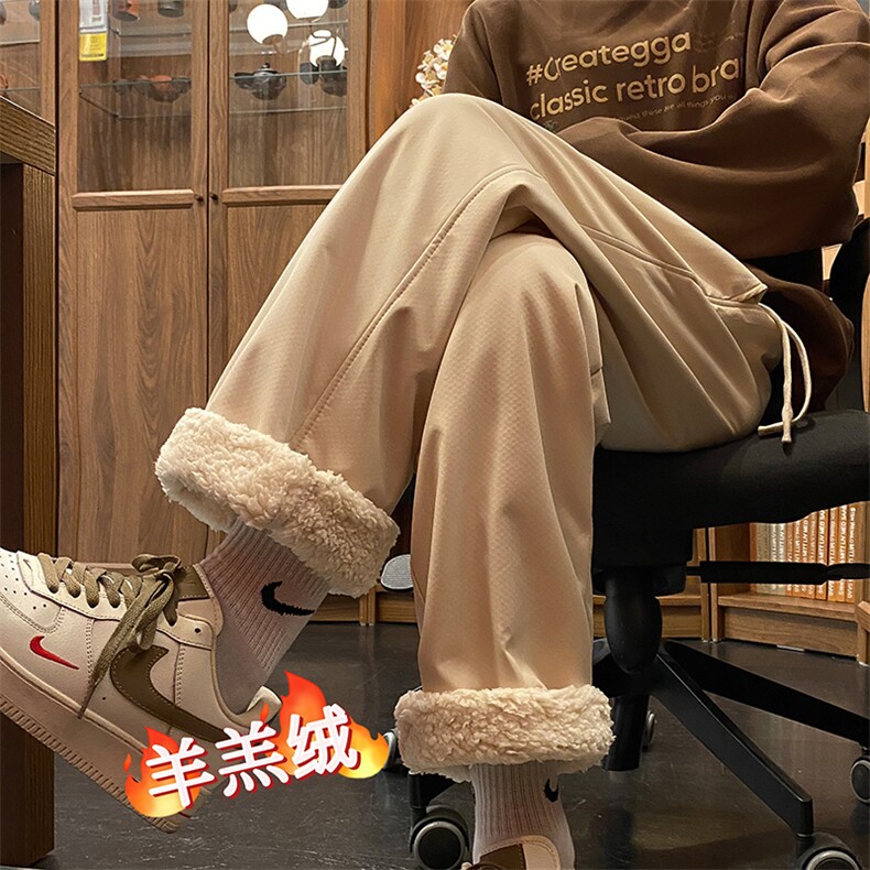 冬季羊羔绒加绒防水防风休闲裤715-6-BX21P55(控78）,男装休闲裤,星座715-6